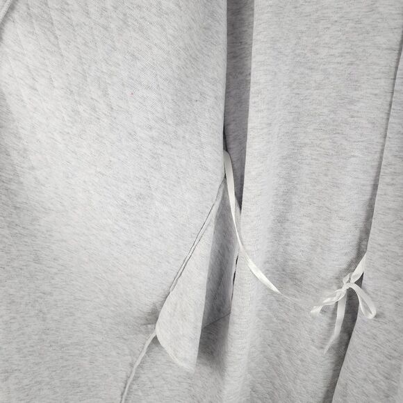 NWT Daydream by Berkshire Quilted Robe Light Grey Pockets Cotton Blend Size L - Picture 11 of 15